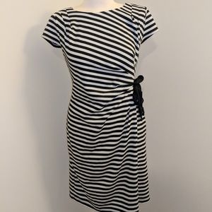 Striped Dress with Side Bow